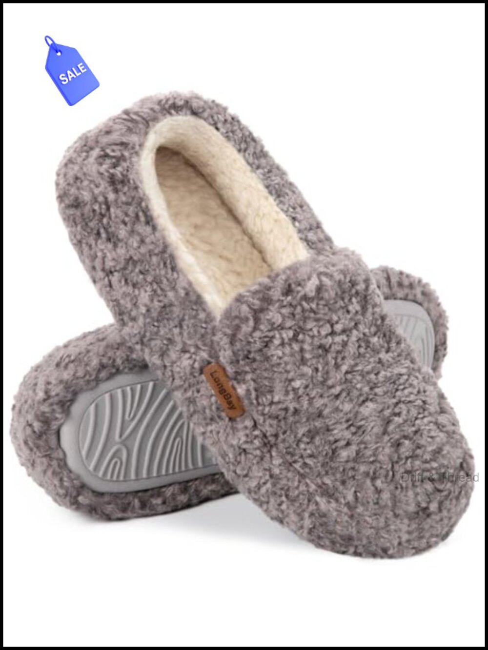 Women's Fuzzy Shearling Slippers Warm Memory Foam House Shoes